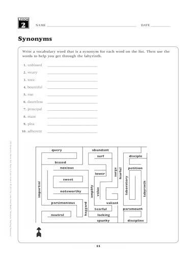 240 Vocabulary Words Kids Need to Know: Grade 6: 24 Ready-To-Reproduce Packets I