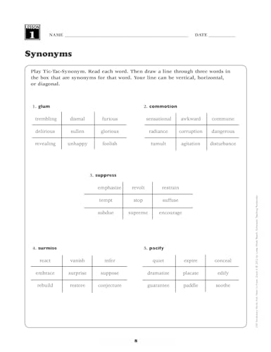 240 Vocabulary Words Kids Need to Know: Grade 6: 24 Ready-To-Reproduce Packets I