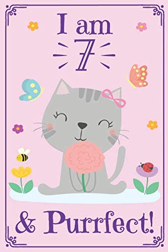 7 Year Old Girl Journal: with MORE CAT ART INSIDE! Blank and lined pages for wri