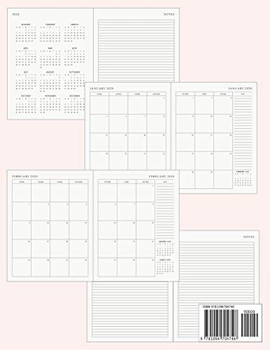 2020-2024 Five Year Planner: Monthly Logbook and Journal, 60 Months Calendar (5