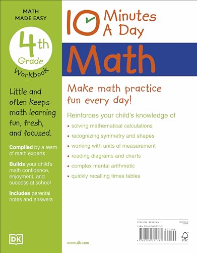 10 Minutes a Day Math, 4th Grade (DK 10-Minutes a Day)