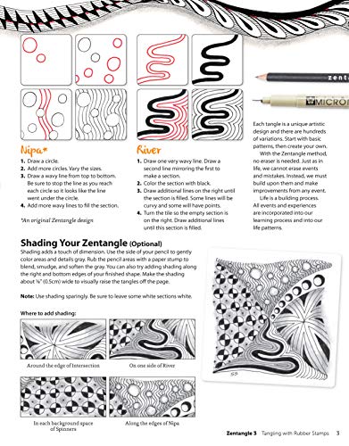 Zentangle 3, Expanded Workbook Edition: Tangling With Rubber Stamps (Design Orig