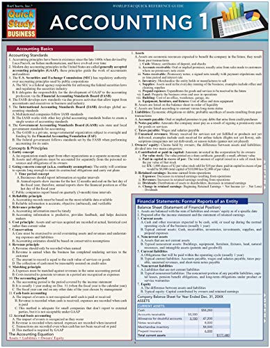 Accounting 1 QuickStudy Laminated Reference Guide (QuickStudy Business)