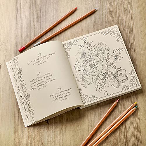 365 Promises From God's Word In Color: Scripture and Coloring Pages, Compact Pur