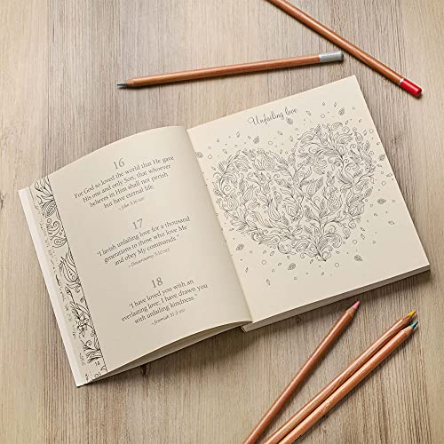 365 Promises From God's Word In Color: Scripture and Coloring Pages, Compact Pur