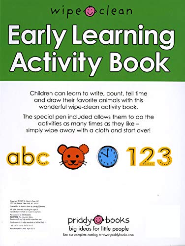 Wipe Clean: Early Learning Activity Book: With practical exercises and activitie
