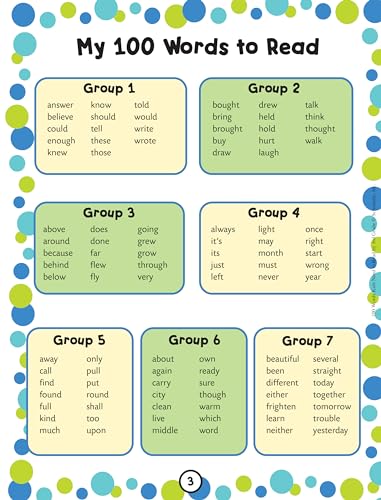 100 Words Kids Need to Read by 3rd Grade: Sight Word Practice to Build Strong Re