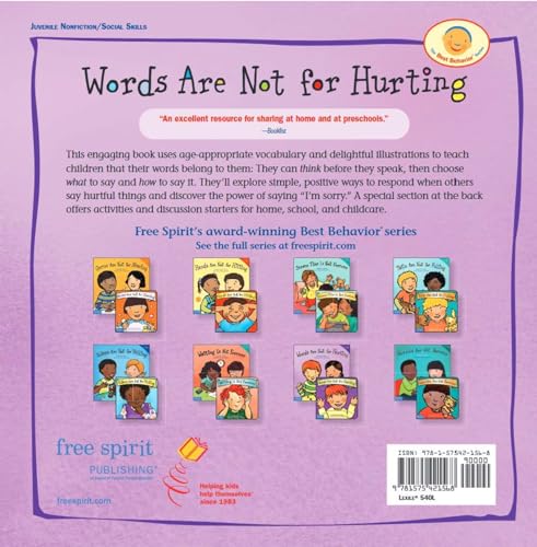 Words Are Not for Hurting (Ages 4-7) (Best Behavior Series)