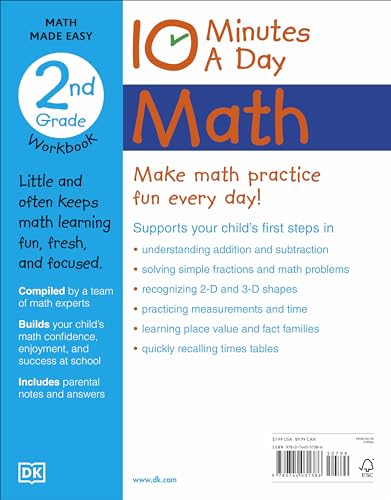 10 Minutes a Day Math, 2nd Grade (DK 10-Minutes a Day)