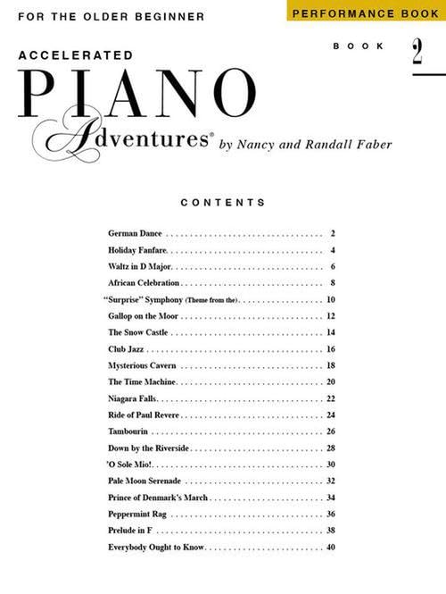Accelerated Piano Adventures for the Older Beginner: Performance Book 2