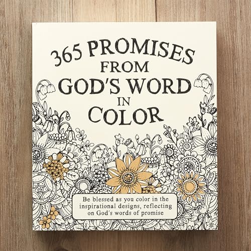 365 Promises From God's Word In Color: Scripture and Coloring Pages, Compact Pur