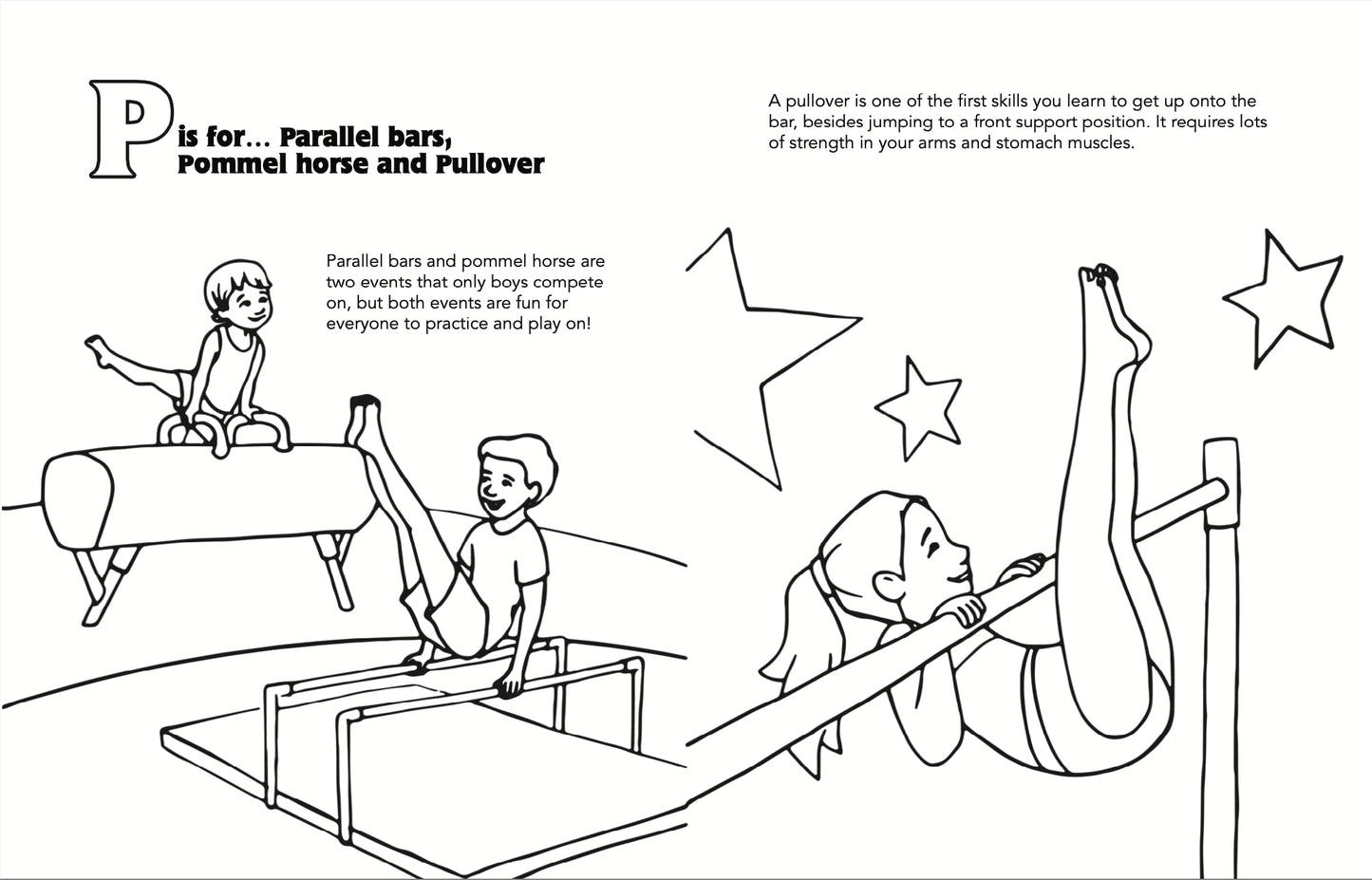 A-Z Gymnastics Coloring Book (FLIP Over Books Collection)