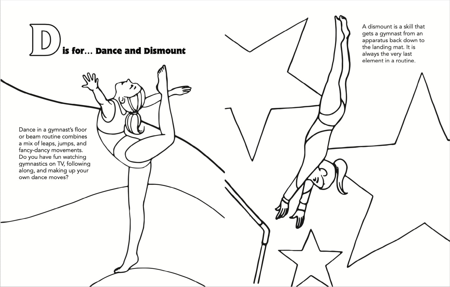 A-Z Gymnastics Coloring Book (FLIP Over Books Collection)