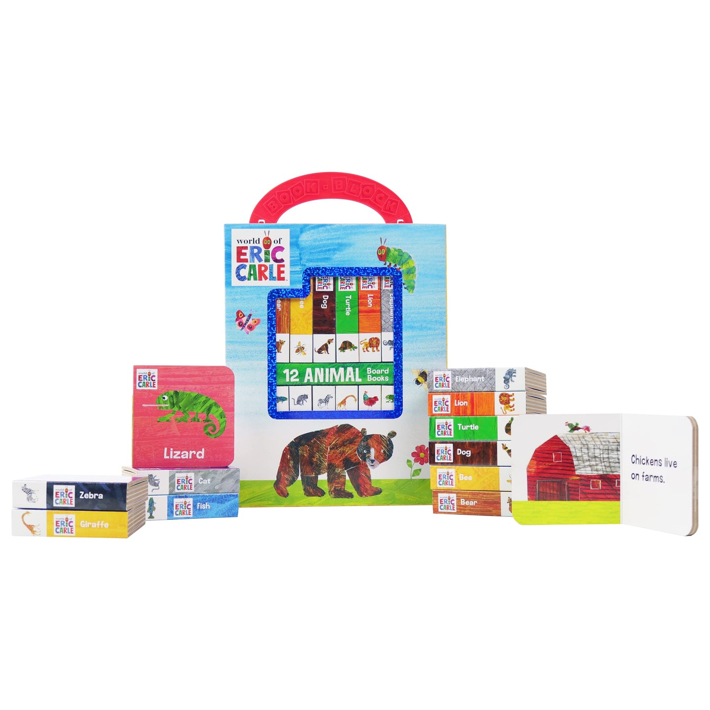 World of Eric Carle, My First Library Animal Board Book Block 12-Book Set - PI K