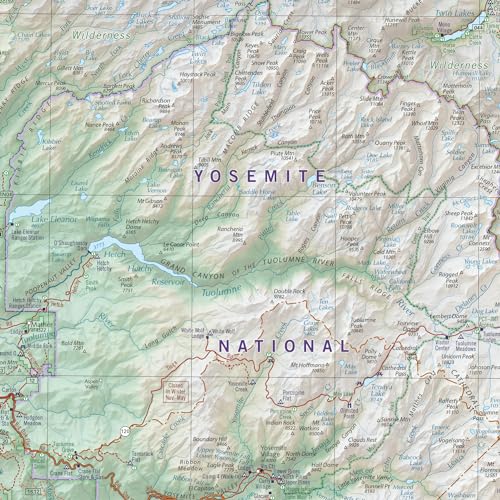 Yosemite National Park, California Recreation Map (Benchmark)
