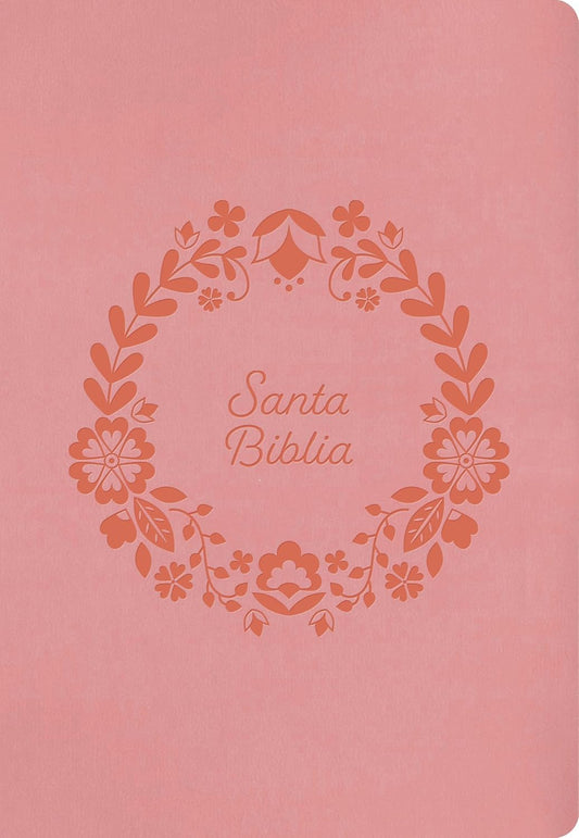 Rvr 1960 Biblia Para Regalos Y Premios, Rosa Símil Piel