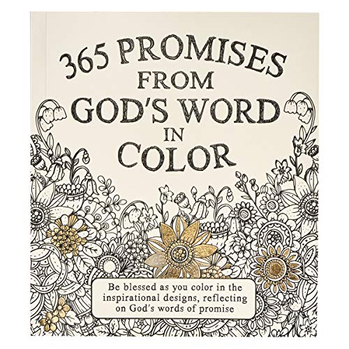 365 Promises From God's Word In Color: Scripture and Coloring Pages, Compact Pur