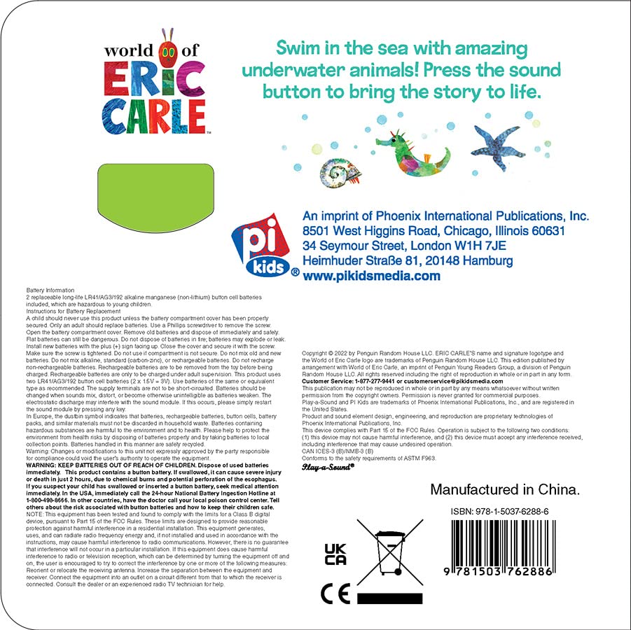 World of Eric Carle, Explore the Sea! Interactive Sound Book â€“ PI Kids