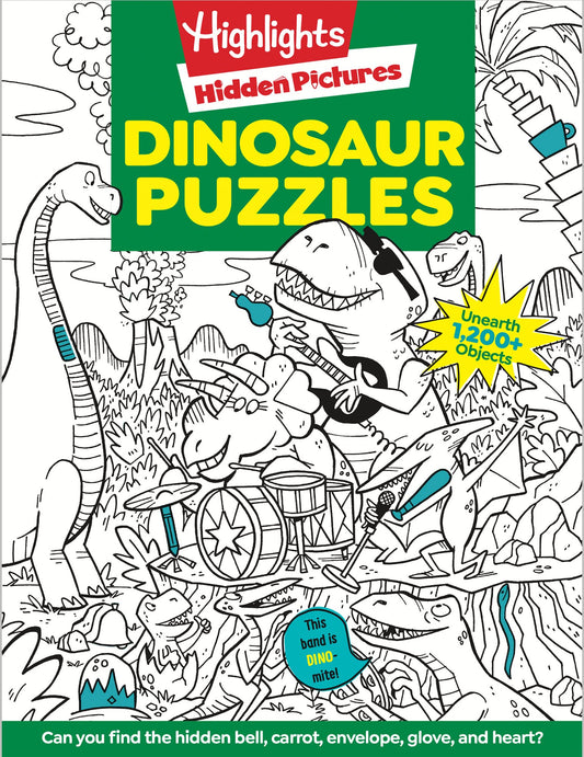 Dinosaur Puzzles: Roaring Fun Hidden Pictures Puzzles with T-Rex, Fossils and More for Kids Ages 6-12, Over 1,900 Hidden Objects for the Ultimate Dino
