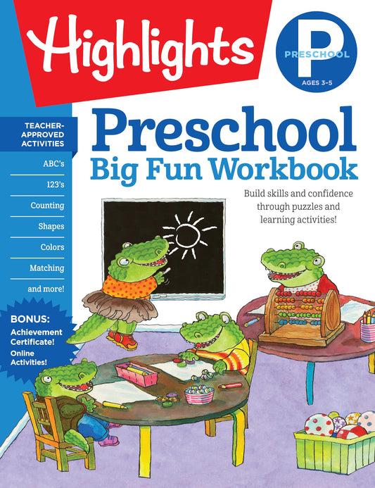 Preschool Big Fun Workbook: 256-Page Preschool Learning and Activity Workbook Full of Preschool Math, Writing Practice, Shapes Practice, Puzzles and M