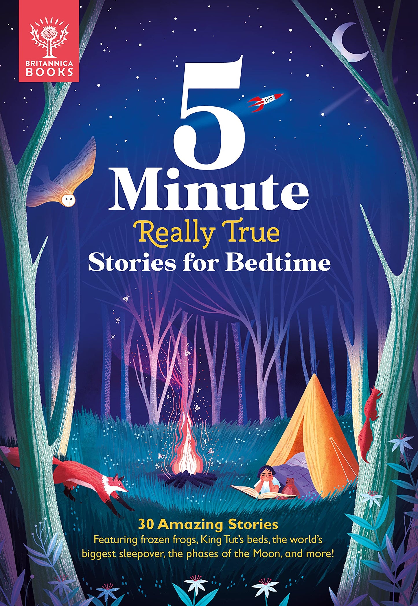 5-Minute Really True Stories for Bedtime: 30 Amazing Stories: Featuring Frozen Frogs, King Tut's Beds, the World's Biggest Sleepover, the Phases of th
