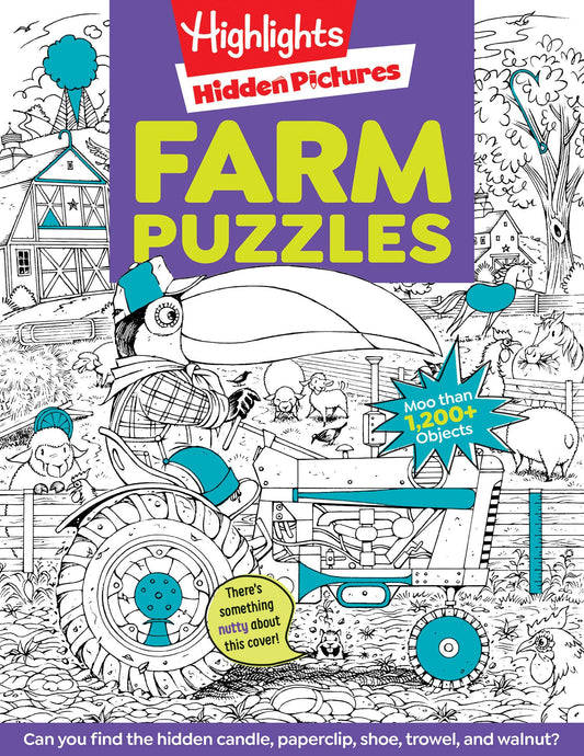 Farm Puzzles: Ultimate Farm Picture Puzzle Book with Over 1,200 Objects to Seek and Find, Farm-Themed Activity Book for Kids 6 and Older